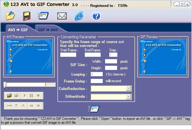 ... Chaser :: 123 AVI to GIF Converter v3.0 - AVI↔GIF 상호변환